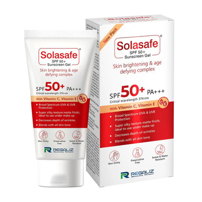 Regaliz Solasafe SPF 50+ Silicone Sunscreen Gel - 50 gm