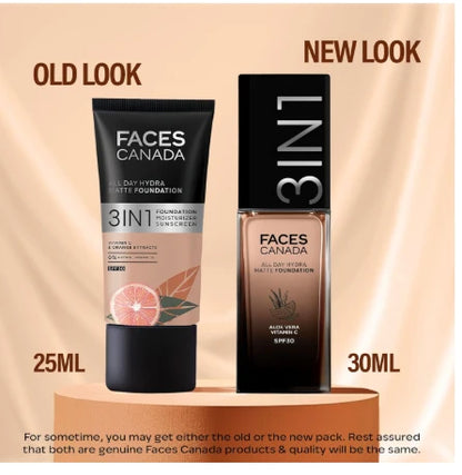 Faces Canada All Day Hydra Matte Foundation-Golden Beige 032 - 25 ml
