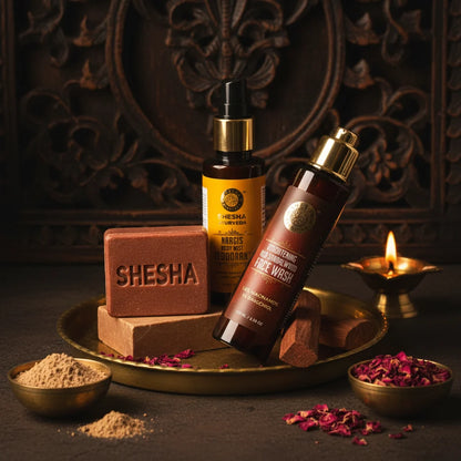 Cleanse, Refresh & Glow Trio | Mud Soap + Red Sandalwood Face Wash + Nargis Body Mist