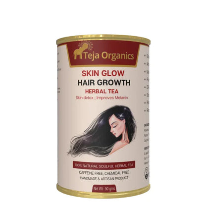 Teja Organics Skin Glow & Hair Growth Herbal Tea - 50 gm