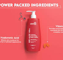 Red Aloe Vera Hydrating & Nourishing Body Lotion With Hyaluronic Acid & Vitamin E