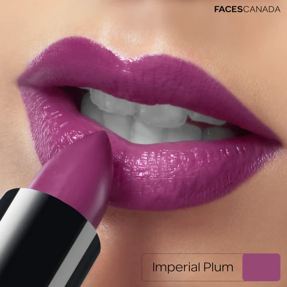 Faces Canada Creme Finish Lipstick - Imperial Plum 23 - 4 gm