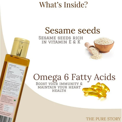 The Pure Story Natural Cold Pressed Oil for Hair & Skin with Seasame - 100 ml