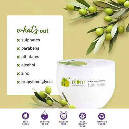 Plum Olive & Macadamia Mega Moisturizing Hair Mask - 250 ml