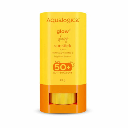 Aqualogica Glow+ Dewy Sunstick with SPF 50+ & PA++++ for Easy Reapplication & No White Cast - 20 gm