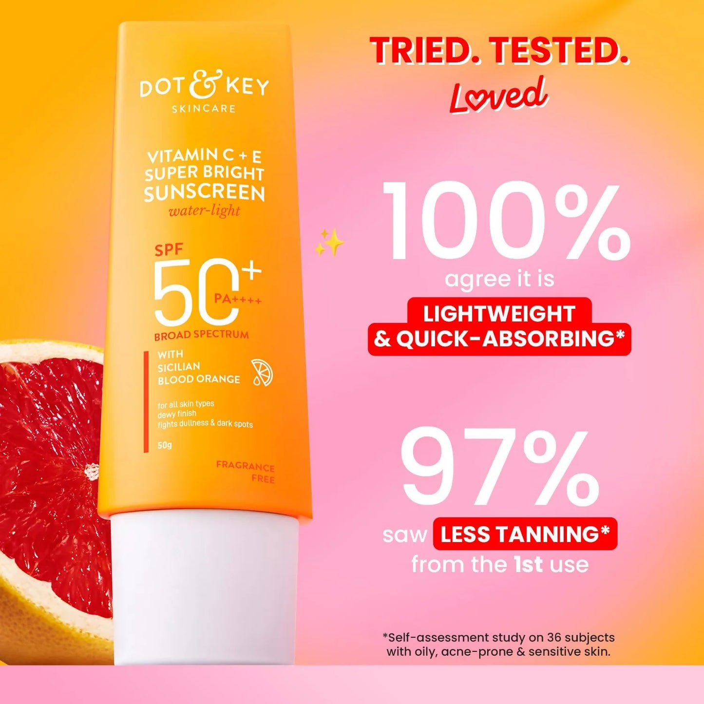 Dot & Key Vitamin C + E Super Bright Sunscreen Spf 50 - 50 gm