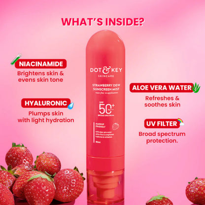 Dot & Key Strawberry Dew Sunscreen Mist SPF 50+ - 80 ml
