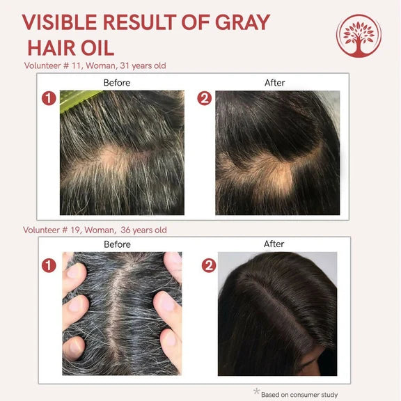 Ivory Natural Gray Oil Restore Natural Black Hair And Shine - 200 ml