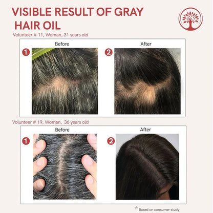 Ivory Natural Gray Oil Restore Natural Black Hair And Shine - 200 ml
