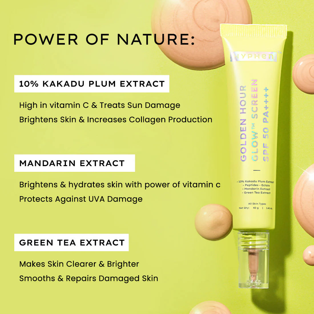 Hyphen Golden Hour Glow Sunscreen SPF 50 PA++++ - 40 gm