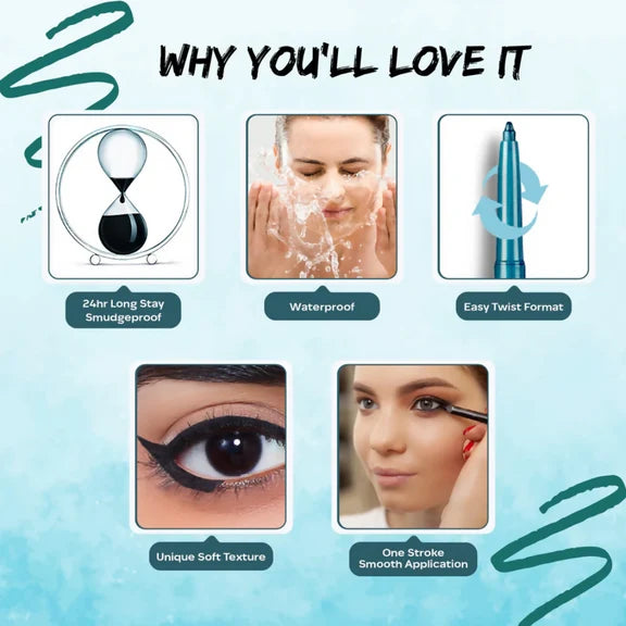 Faces Canada Ultime Pro Twist Eye Kajal Liner - Green 06 - 0.35 gm