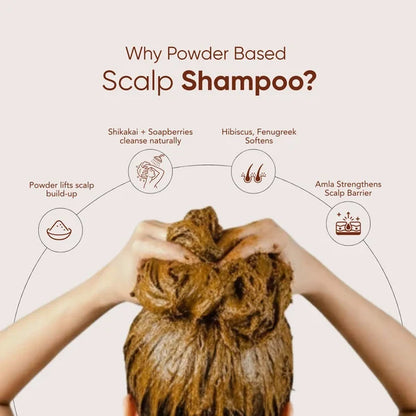 Organic Hair Cleanser - Natural Powdered Shikakai, Amla, Hibiscus Shampoo
