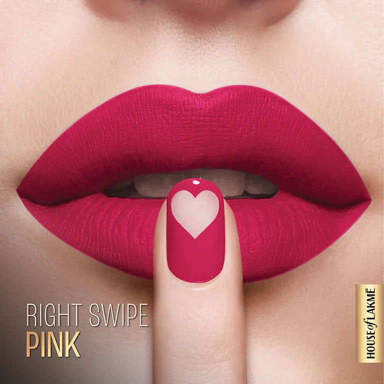 Lakme Xtraordin-Airy Velvet Matte Lip Mousse - Right Swipe Pink - 4.6 gm