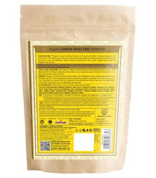 Khadi Natural Organic Lemon Fruit Peel Powder - 100 gm