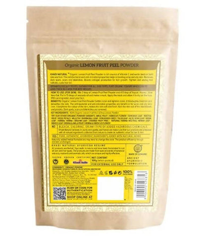 Khadi Natural Organic Lemon Fruit Peel Powder - 100 gm