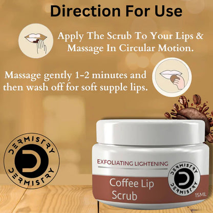 Dermistry Nourishing Lip Balm Strawberry & Coffee Lip Scrub - combo