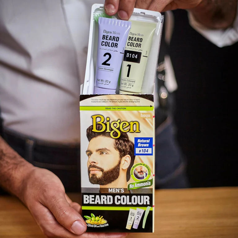 Bigen Men's Beard Color - Natural Brown B104 - 40 gm