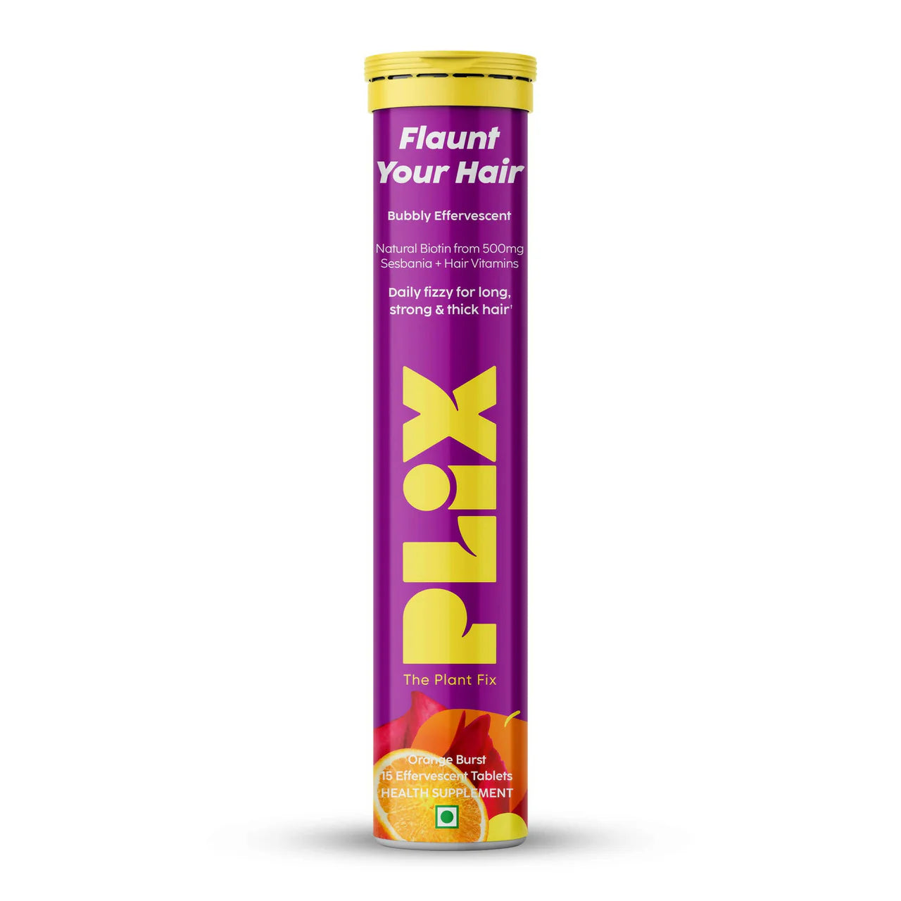 PLIX The Plant Fix Flaunt Your Hair Natural Biotin Effervescent Tablets