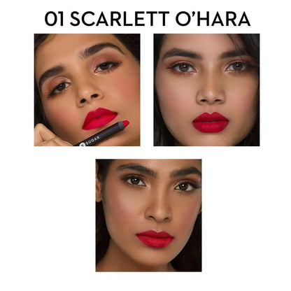 Sugar Cosmetics Matte as Hell Crayon, Lasts upto 8hrs, Water Resistent Lipstick for Women - 01 Scarlett O'Hara - 2.5 gm