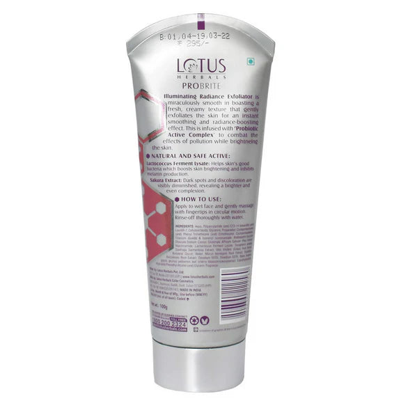 Lotus Herbals Probrite Illuminating Radiance Exfoliator - 100 gm