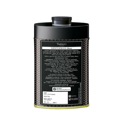 Yardley London Gentleman Classic Talcum Powder For Men - 250 gm