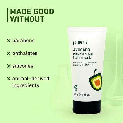Plum Avocado Hair Mask For Dry and Frizzy Hair - 80 gm