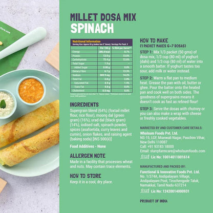 Slurrp Farm Spinach And Beetroot Millet Dosa Mix Combo - combo