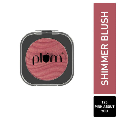 Plum Cheek-A-Boo Shimmer Blush 125 Pink About You - 4.5 gm