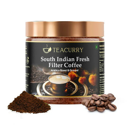 Teacurry South Indian Filter Coffee (100% Arabica Ground Coffee) for Authentic South Indian Taste - Kaapi Coffee - 50 gm