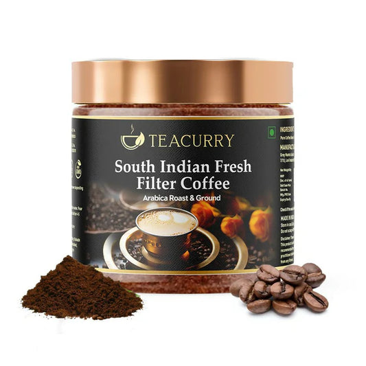 Teacurry South Indian Filter Coffee (100% Arabica Ground Coffee) for Authentic South Indian Taste - Kaapi Coffee - 50 gm