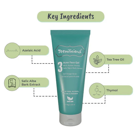 Teenilicious Anti-Acne Gel With 3% Azelaic Acid, Tea Tree Oil - 30 gm