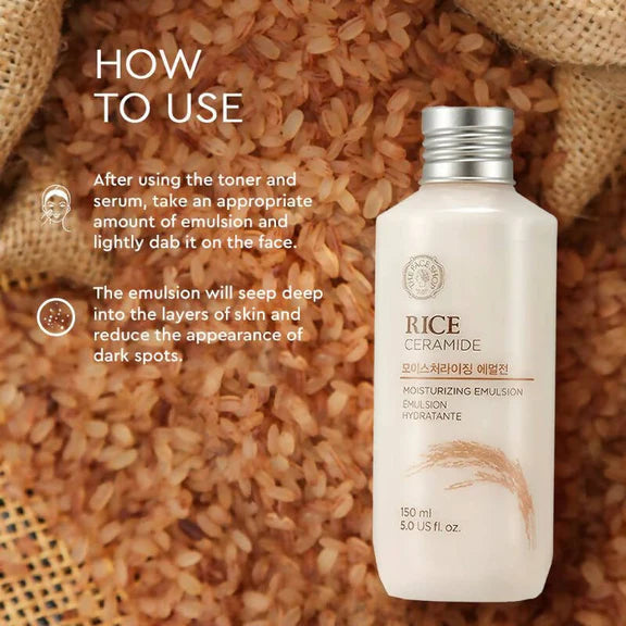 The Face Shop Rice & Ceramide Moisturizing Emulsion - Korean Skincare - 150 ml