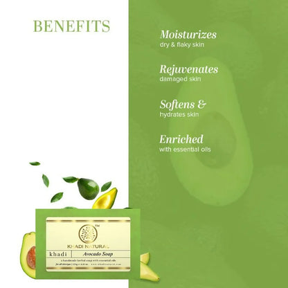 Khadi Natural Avocado Handmade Soap - 125 gm