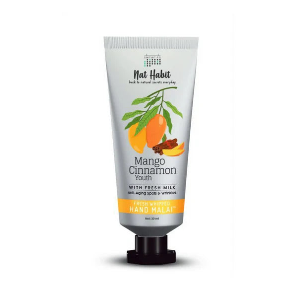 Nat Habit Mango Cinnamon Youth Hand Malai Hand Cream - 30 ml