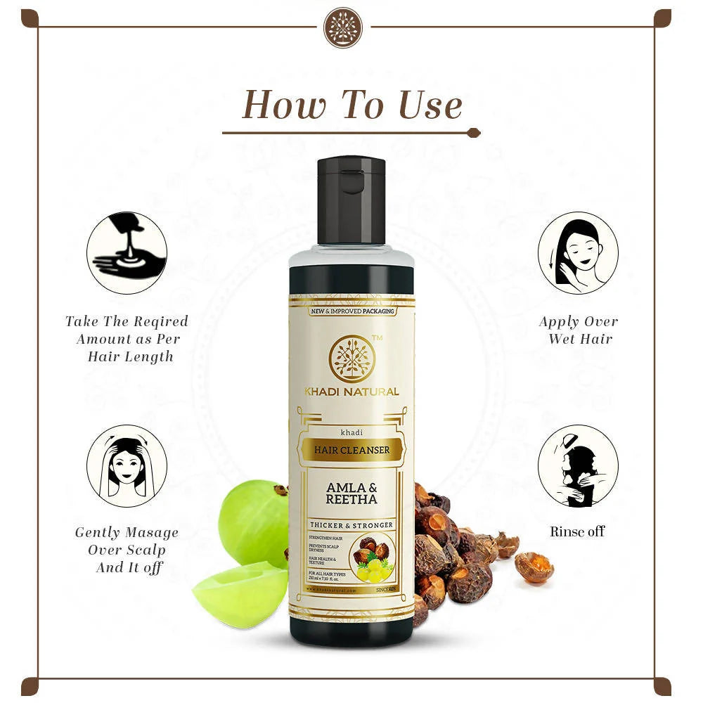 Khadi Natural Amla & Reetha Hair Cleanser - 210 ml