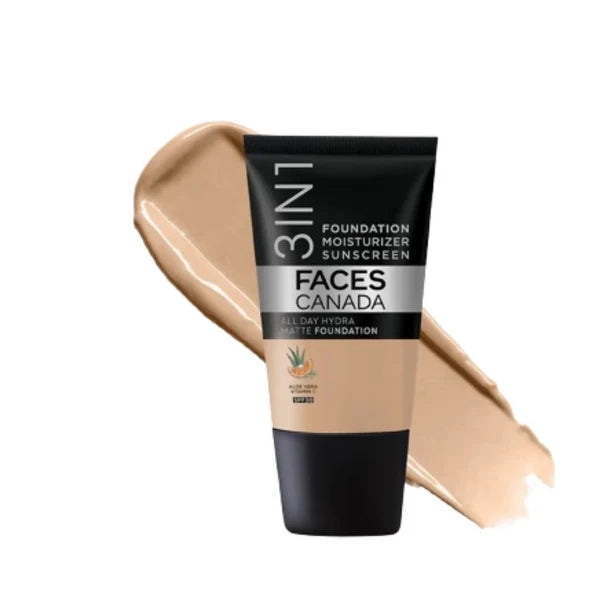 Faces Canada All Day Hydra Matte Mini Foundation - Medium Natural 022 - 18 ml