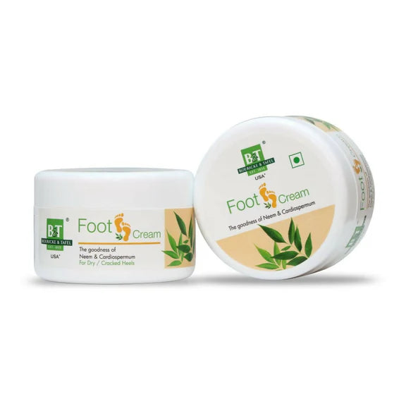 BT Boericke & Tafel Foot Cream with Goodness of Neem for Dry and Cracked Heels - 100 gm - Pack of 2