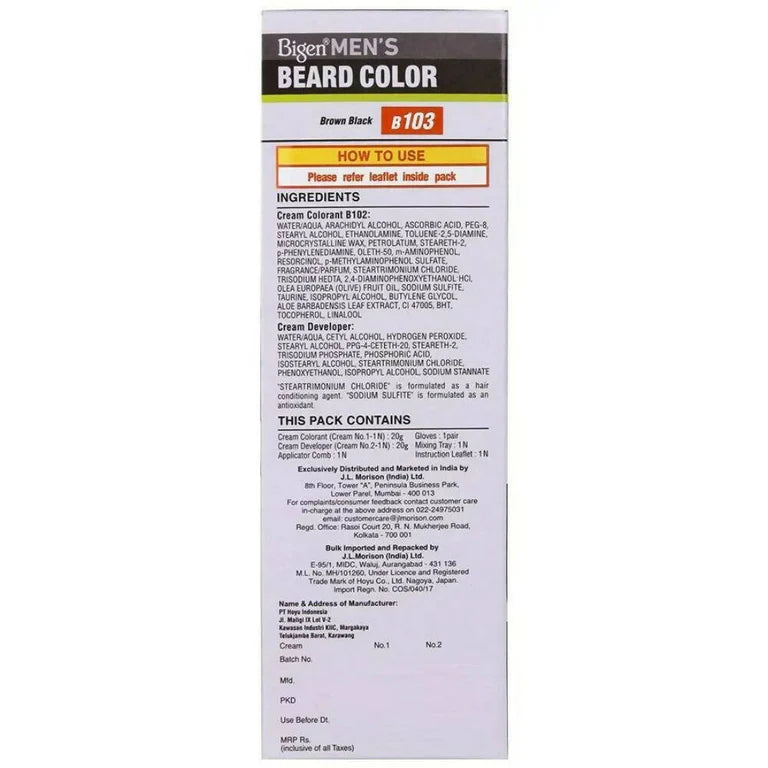 Bigen Men Beard Colour Dark Brown B 103 - 20 gm + 20 gm