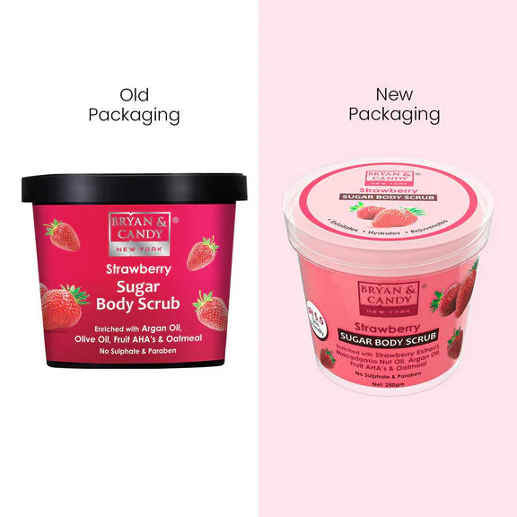 Bryan & Candy Strawberry Sugar Body Scrub - 250 gm