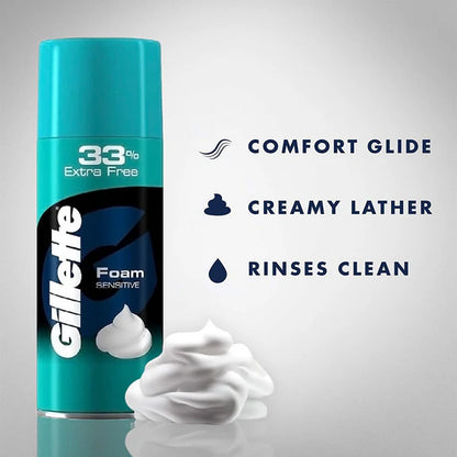 Gillette Sensitive Shaving Foam - 418 gm