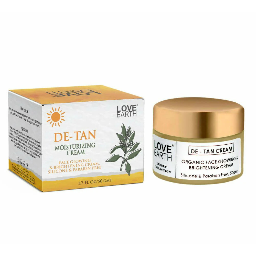 Love Earth De-Tan Moisturizing Cream with Aloe VeraSandalwood for Pigmentation - 50 gm