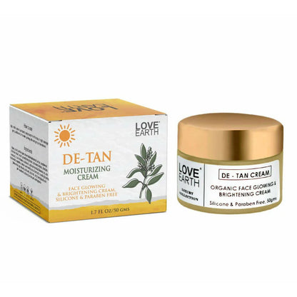 Love Earth De-Tan Moisturizing Cream with Aloe VeraSandalwood for Pigmentation - 50 gm