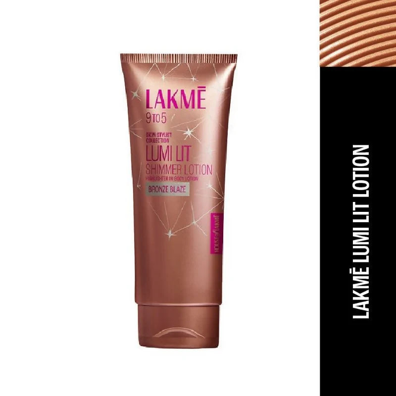 Lakme Lumi Lit Lotion Body Highlighter & Strobe Cream - Bronze - 100 ml