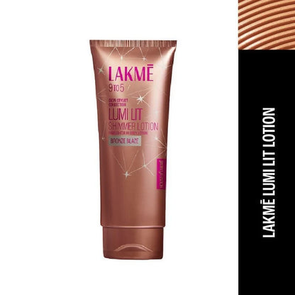 Lakme Lumi Lit Lotion Body Highlighter & Strobe Cream - Bronze - 100 ml