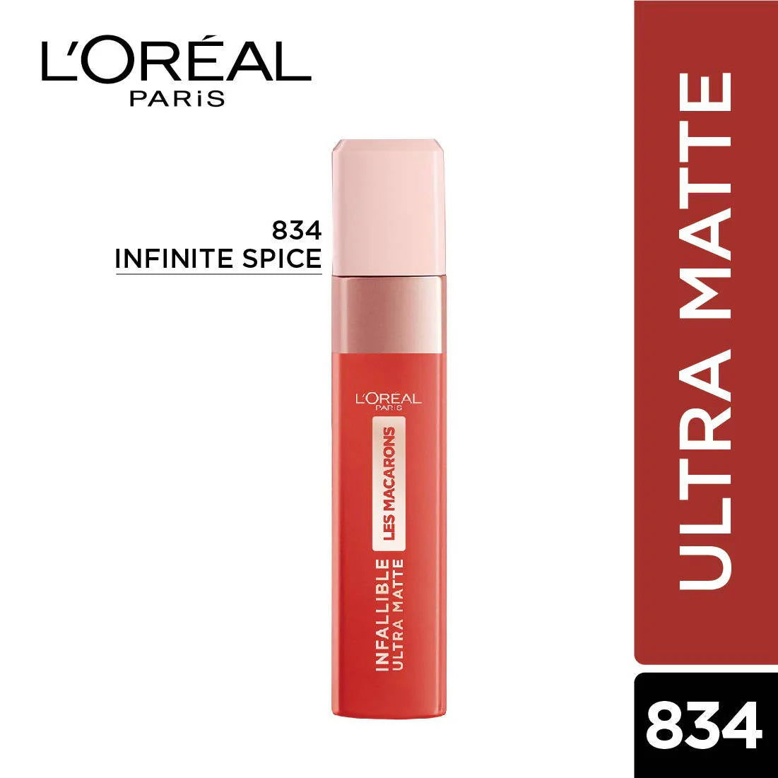 L'Oréal Paris Infallible Ultra Matte Liquid Lipstick Les Macarons - 834 Infinite Spice -5 Ml