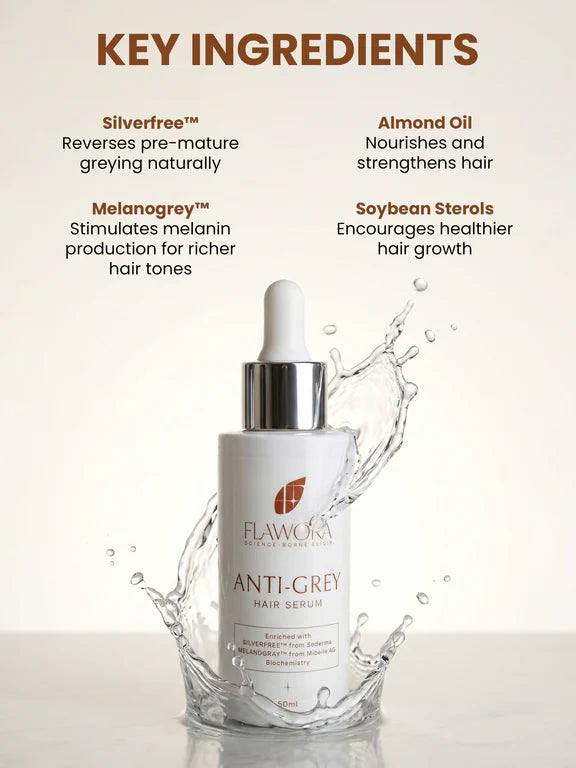 Flawora Anti-Grey Hair Serum - 50 ml - Pack of 1