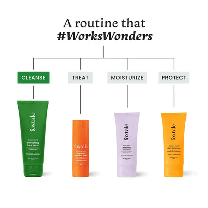 Foxtale Refreshing Face Wash For Deep Cleansing with Niacinamide - Hydrates & Brightens Skin - 100 ml