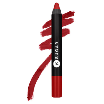 Sugar Cosmetics Matte as Hell Crayon, Lasts upto 8hrs, Water Resistent Lipstick for Women - 01 Scarlett O'Hara - 2.5 gm