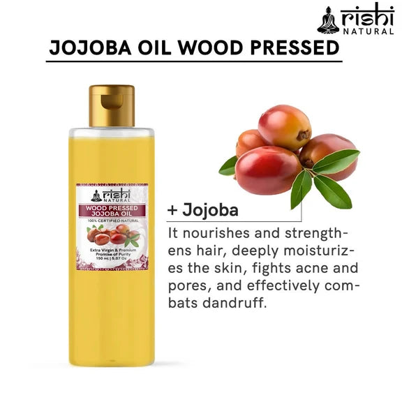 Rishi Natural Jojoba Oil Wood-Pressed - 150 ml