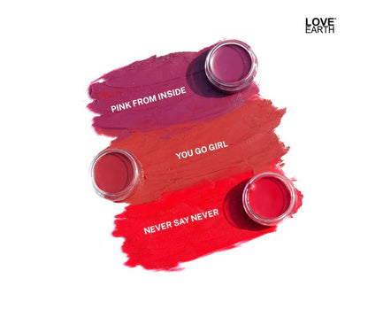 Love Earth Lip Tint & Cheek Tint Multipot - Never Say Never - 8 gm